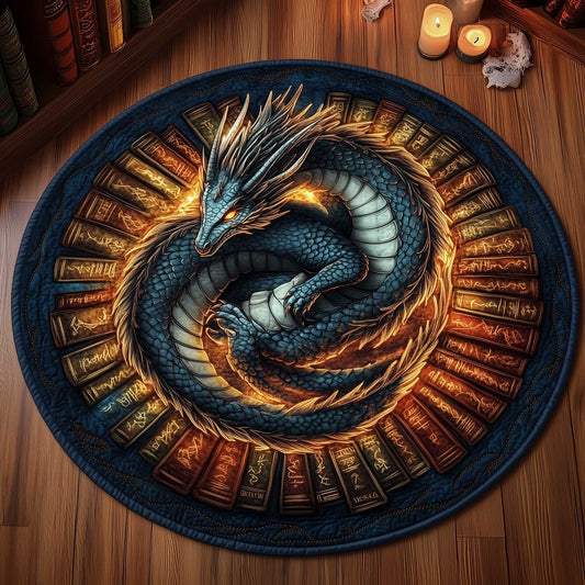 Library Dragon Quilted Round Mat GFTOMA6289