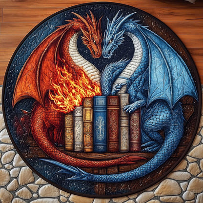 Library Dragon Quilted Round Mat GFTOMA6292