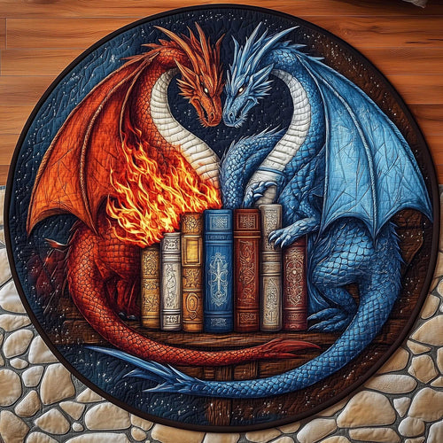 Library Dragon Quilted Round Mat GFTOMA6292
