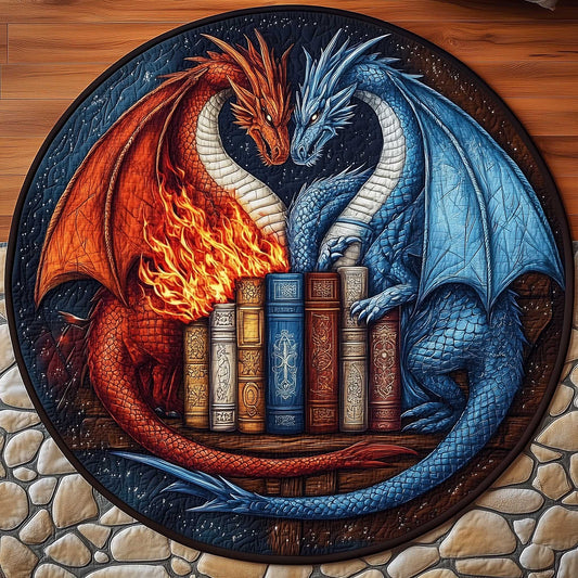 Library Dragon Quilted Round Mat GFTOMA6292