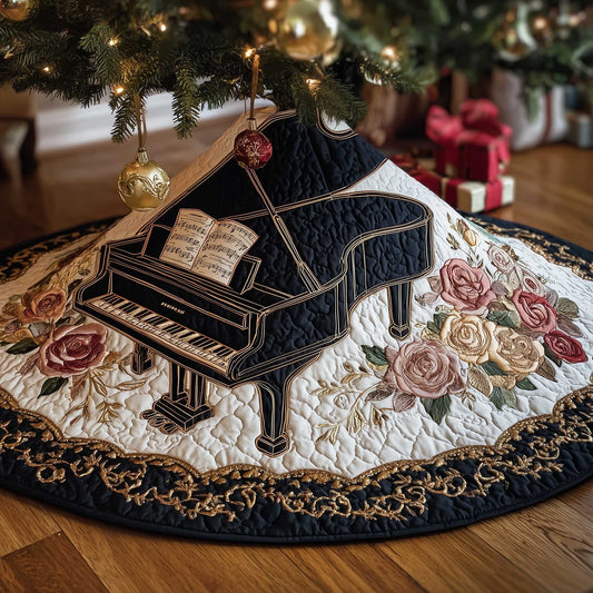Piano Notes Quilted Tree Skirt GFTOMA6294