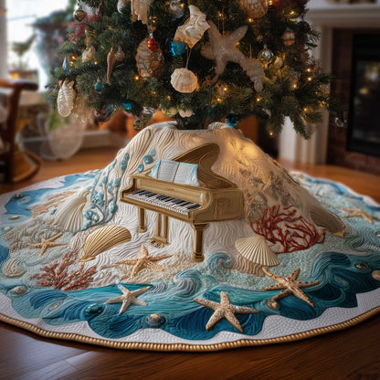Piano Notes Quilted Tree Skirt GFTOMA6297