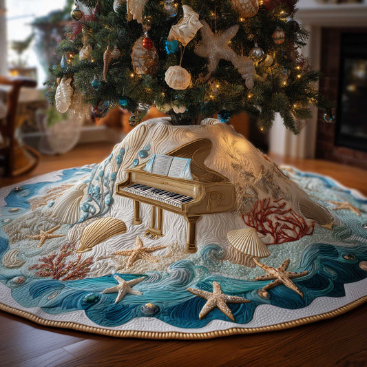 Piano Notes Quilted Tree Skirt GFTOMA6297