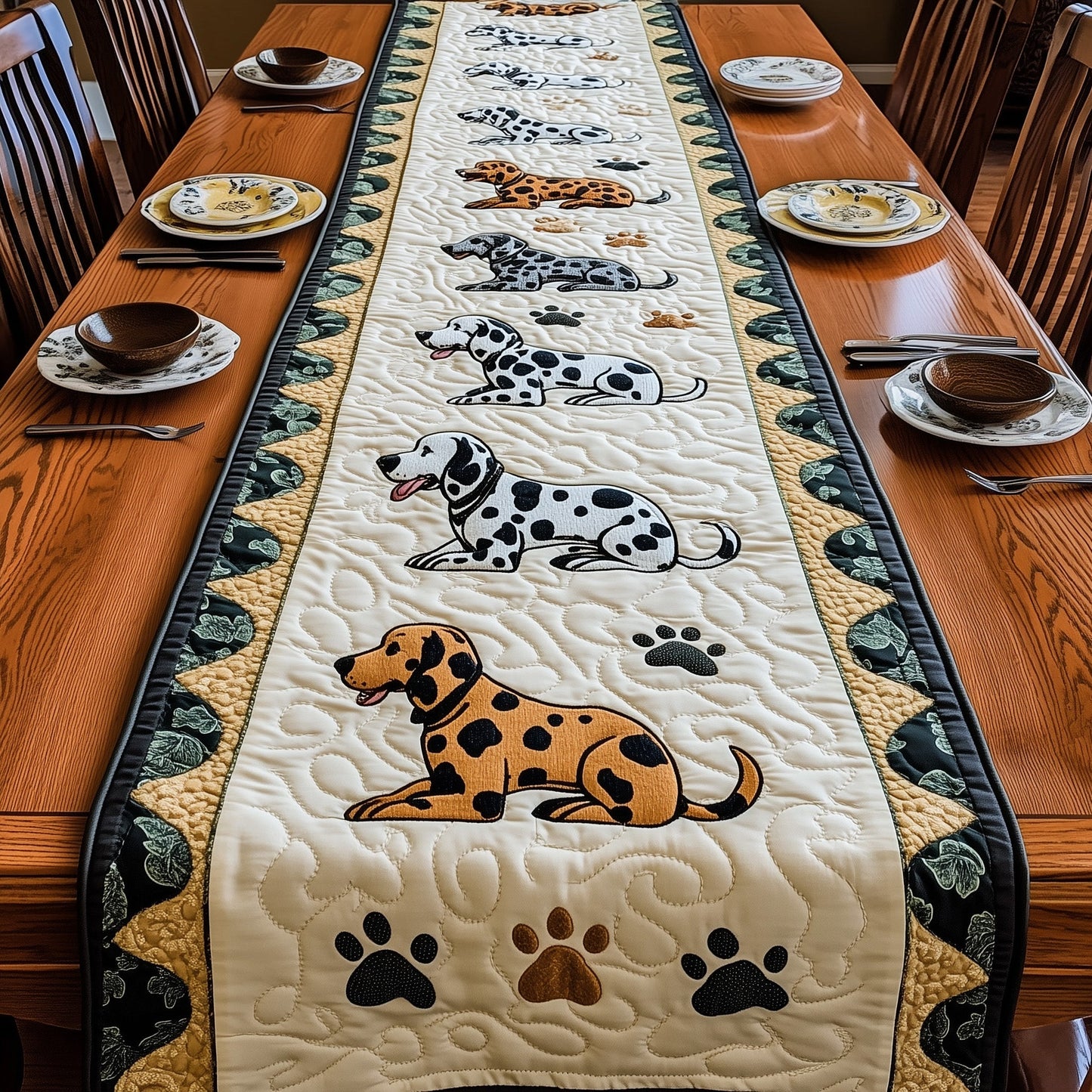 Great Daner Quilted Table Runner GFTOMA629