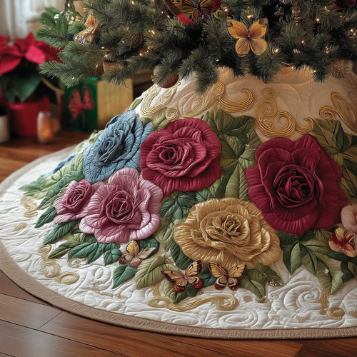 Royal Rose Quilted Tree Skirt GFTOMA6303