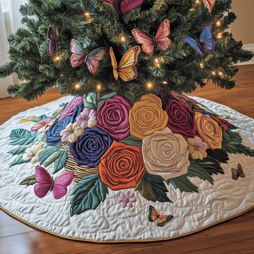 Royal Rose Quilted Tree Skirt GFTOMA6304