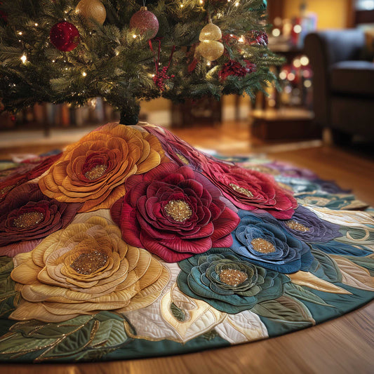 Royal Rose Quilted Tree Skirt GFTOMA6305