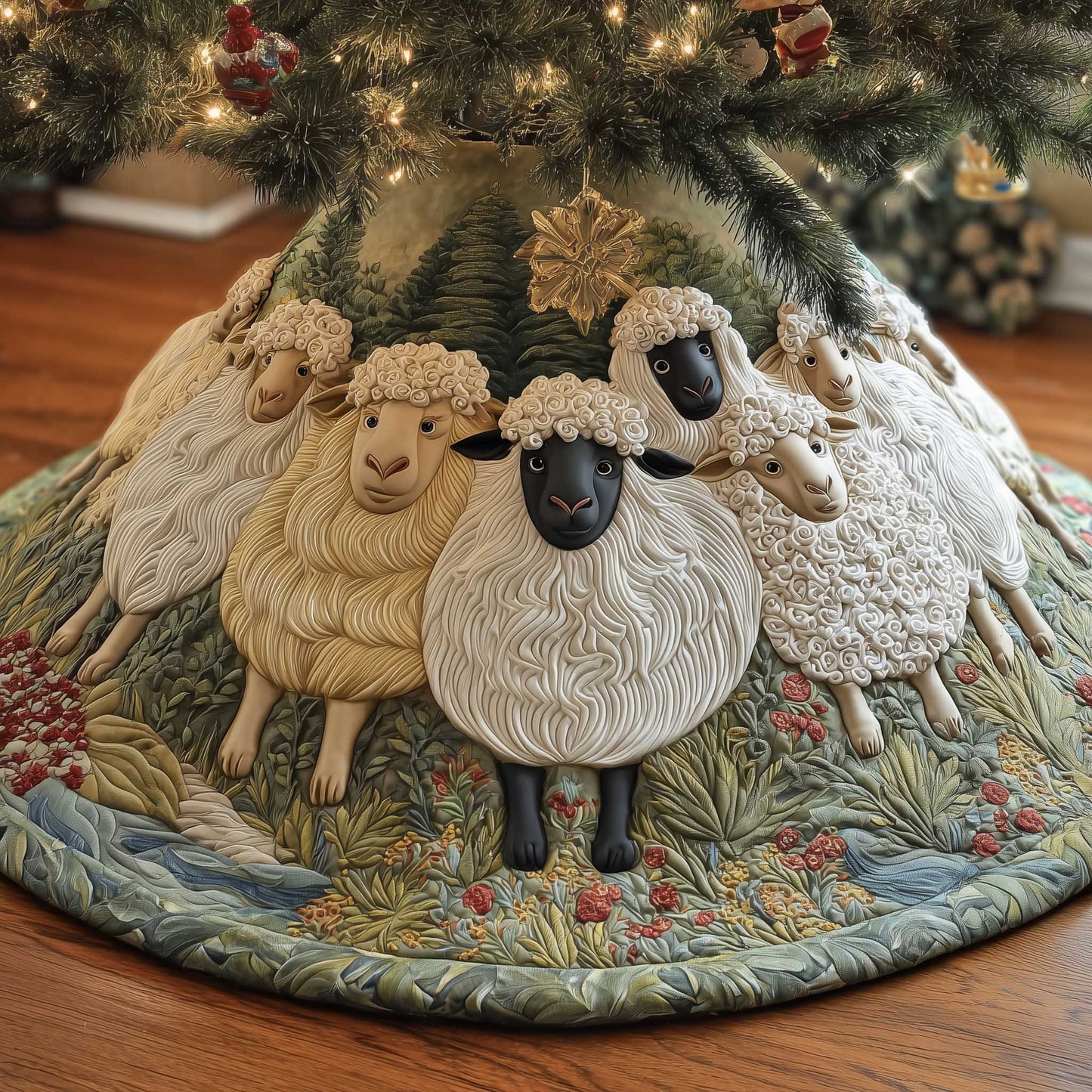 Sheep Quilted Tree Skirt GFTOMA6310