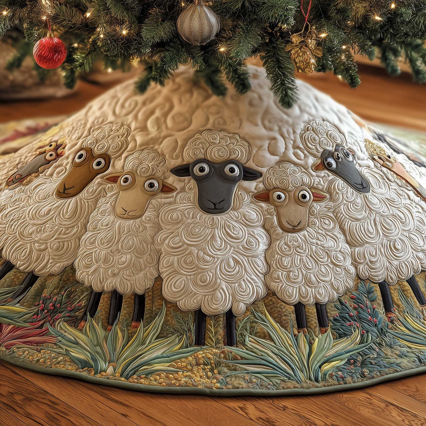 Sheep Quilted Tree Skirt GFTOMA6311
