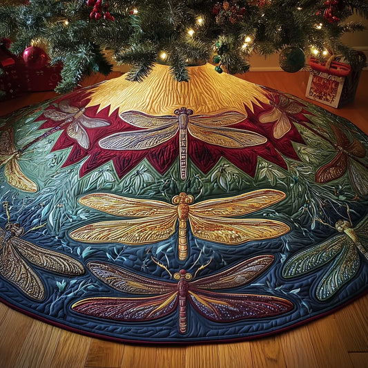 Dragonfly Quilted Tree Skirt GFTOMA6319