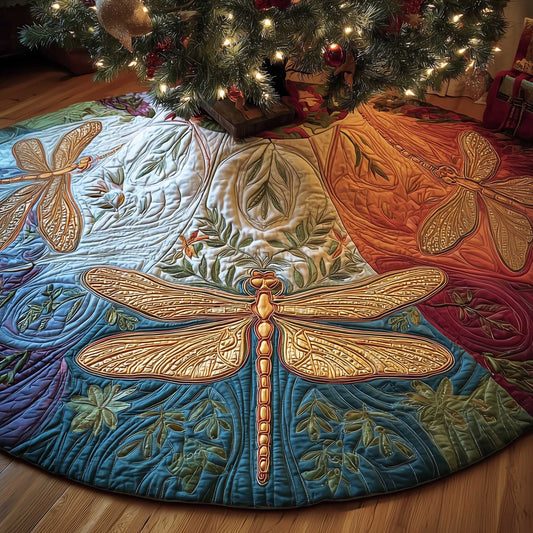 Dragonfly Quilted Tree Skirt GFTOMA6320