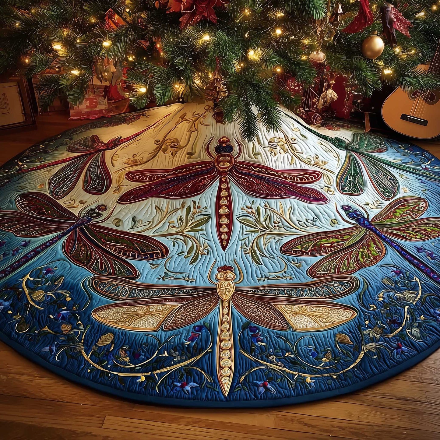 Dragonfly Quilted Tree Skirt GFTOMA6321