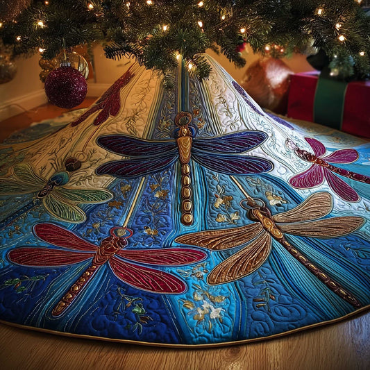 Dragonfly Quilted Tree Skirt GFTOMA6322