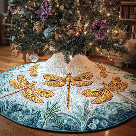 Dragonfly Quilted Tree Skirt GFTOMA6324