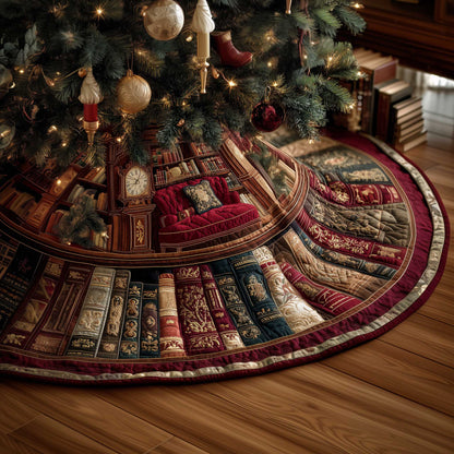 Cozy Book Quilted Tree Skirt GFTOMA6329