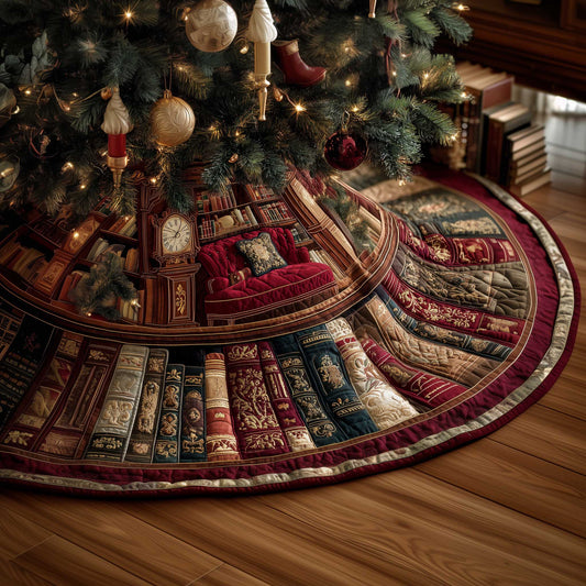 Cozy Book Quilted Tree Skirt GFTOMA6329
