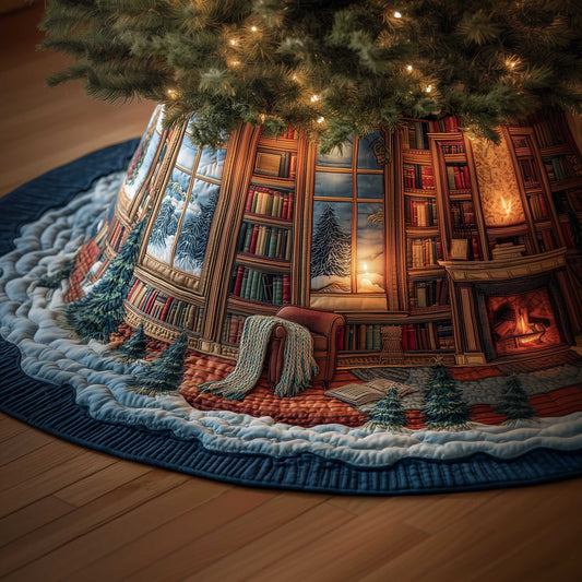 Cozy Book Quilted Tree Skirt GFTOMA6330