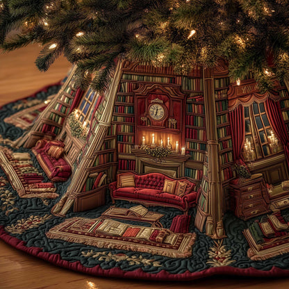 Cozy Book Quilted Tree Skirt GFTOMA6335