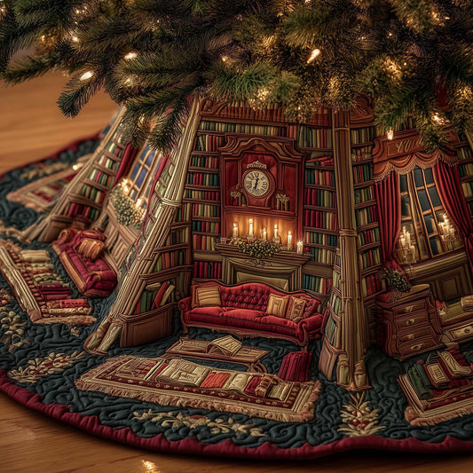 Cozy Book Quilted Tree Skirt GFTOMA6335
