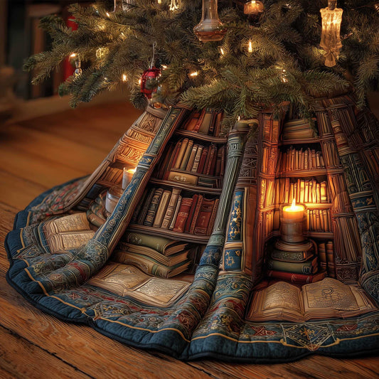 Cozy Book Quilted Tree Skirt GFTOMA6336