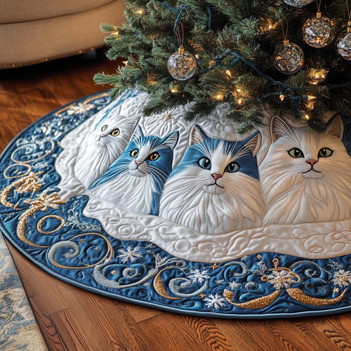 Cat Purrs Quilted Tree Skirt GFTOMA6351