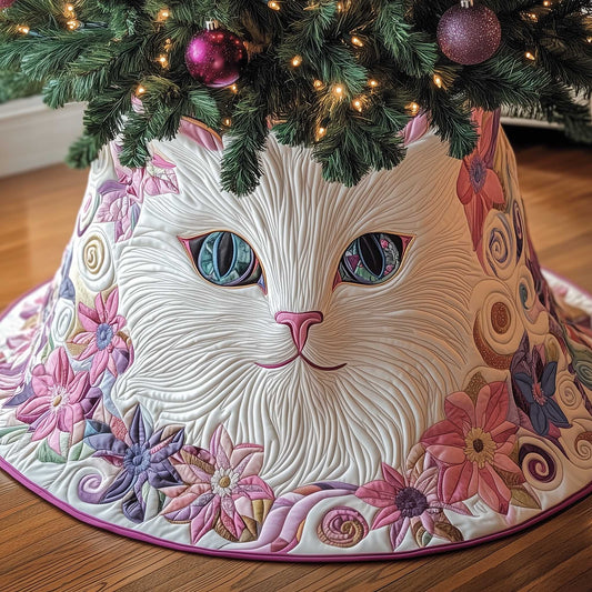 Cat Purrs Quilted Tree Skirt GFTOMA6353