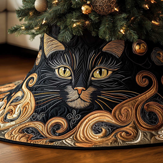 Cat Purrs Quilted Tree Skirt GFTOMA6354