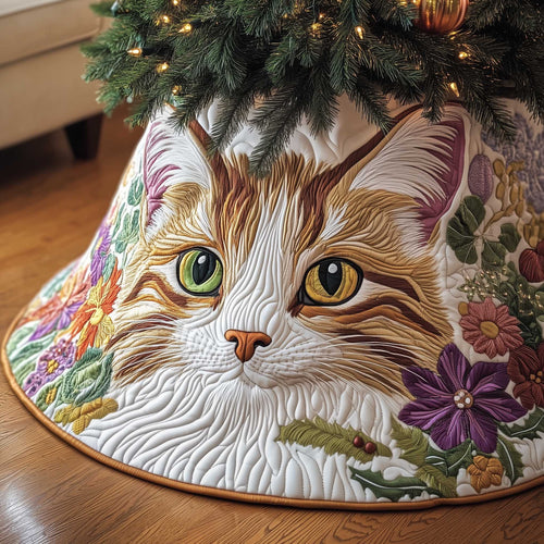 Cat Purrs Quilted Tree Skirt GFTOMA6355