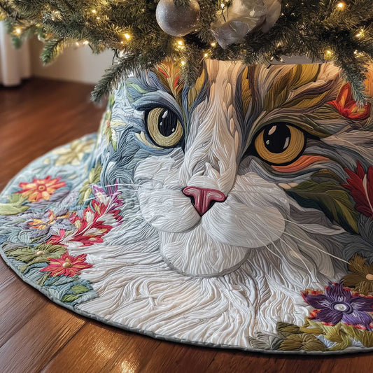 Cat Purrs Quilted Tree Skirt GFTOMA6356