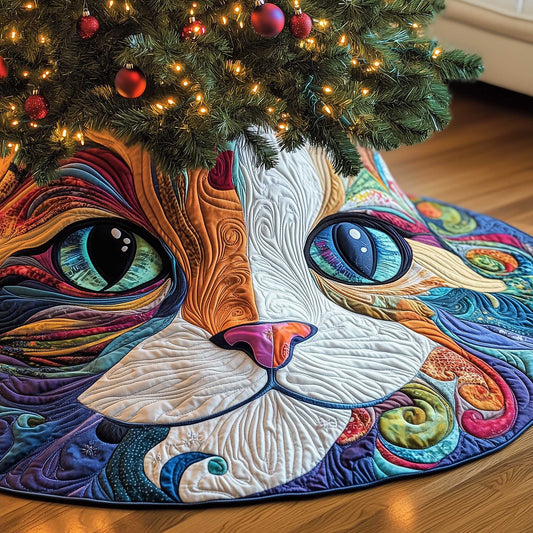 Cat Purrs Quilted Tree Skirt GFTOMA6357