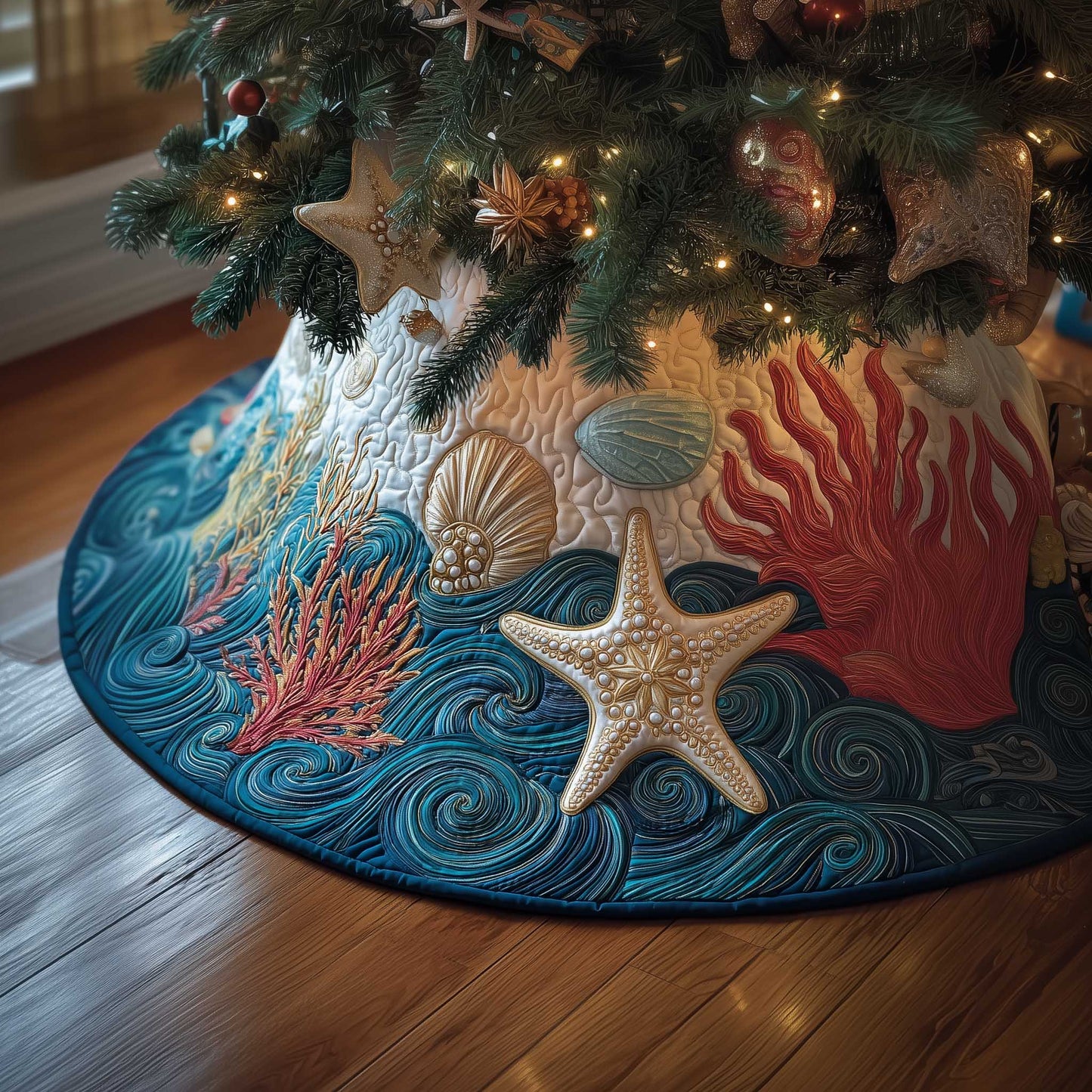 Ocean Breeze Quilted Tree Skirt GFTOMA6361