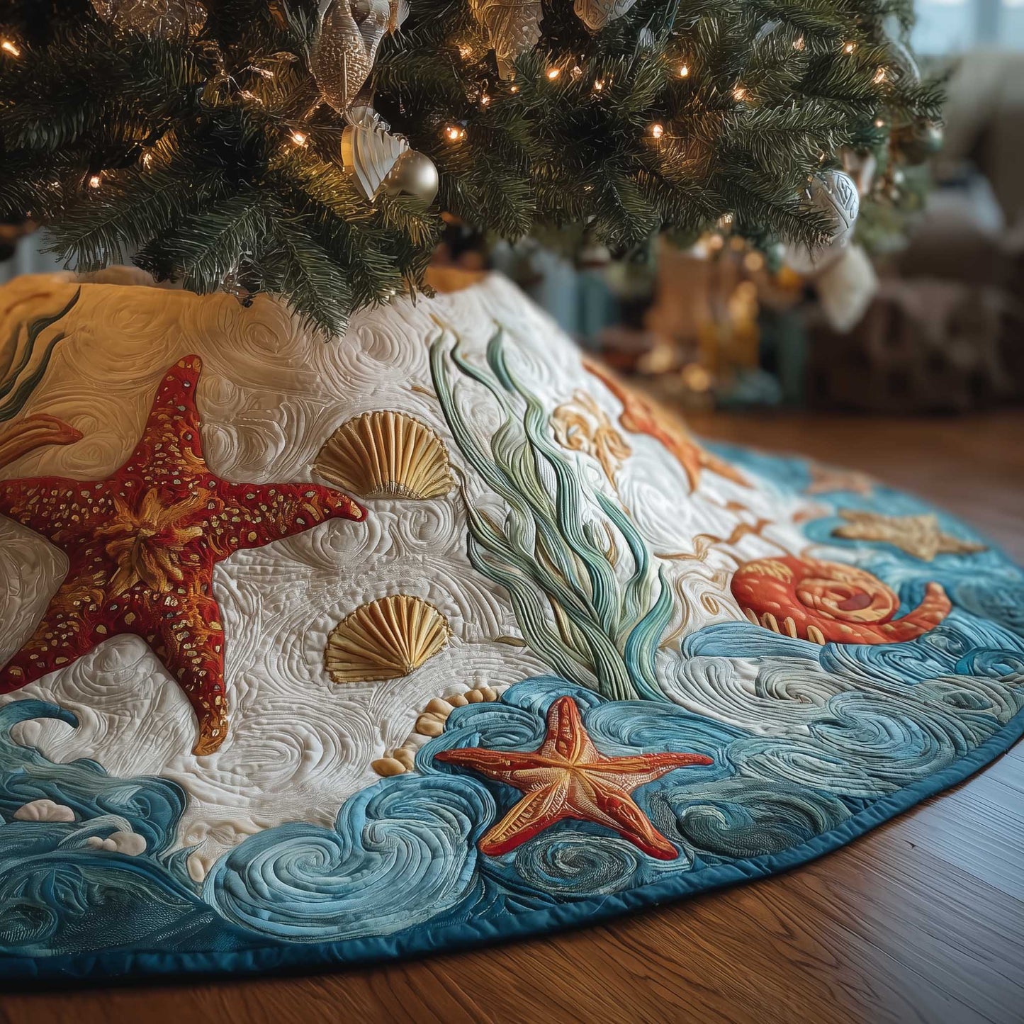 Ocean Breeze Quilted Tree Skirt GFTOMA6362