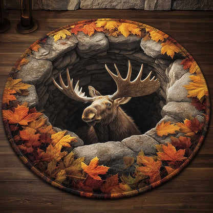 Mystic Moose Quilted Round Mat GFTOMA6383