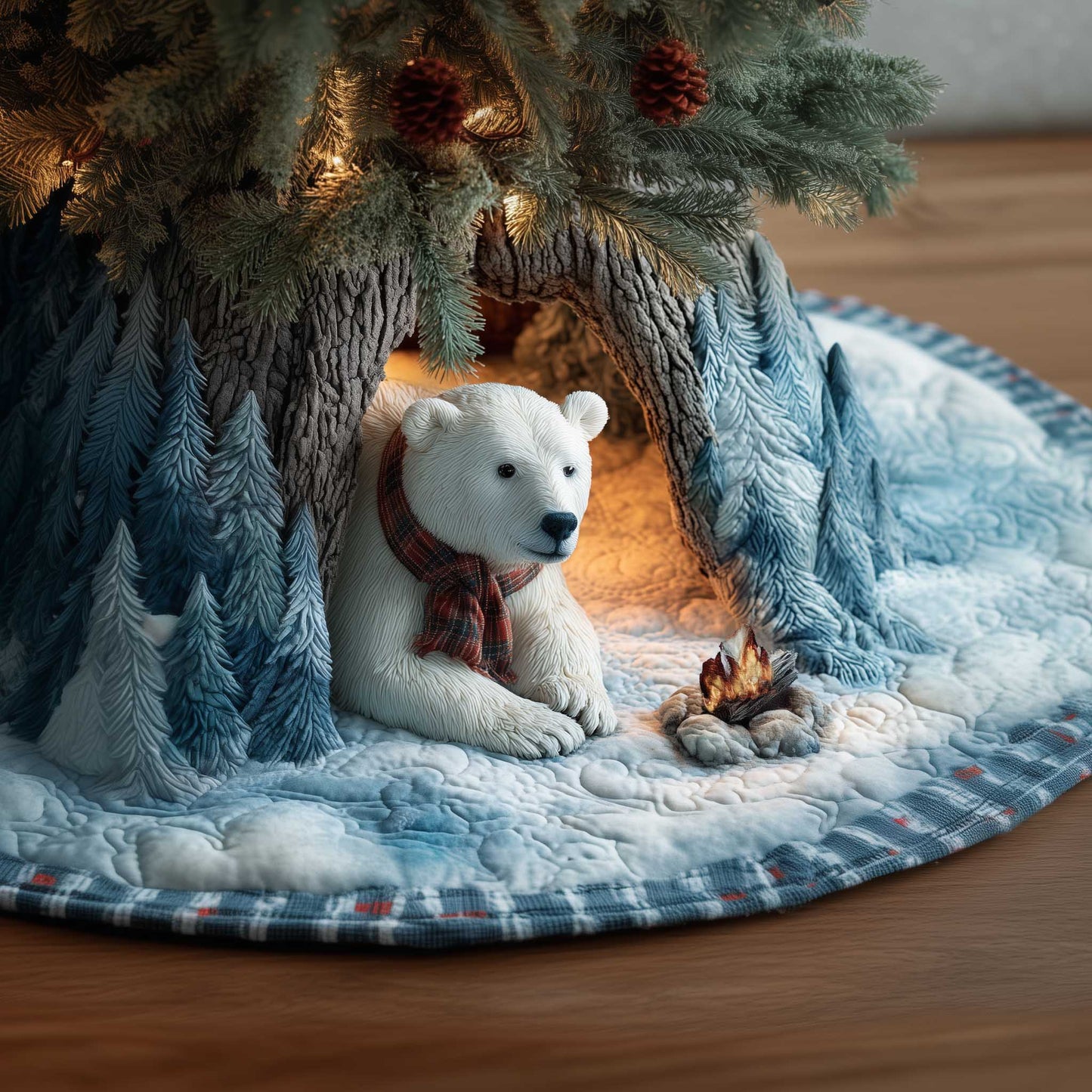 Wilderness Bear Quilted Tree Skirt GFTOMA6417