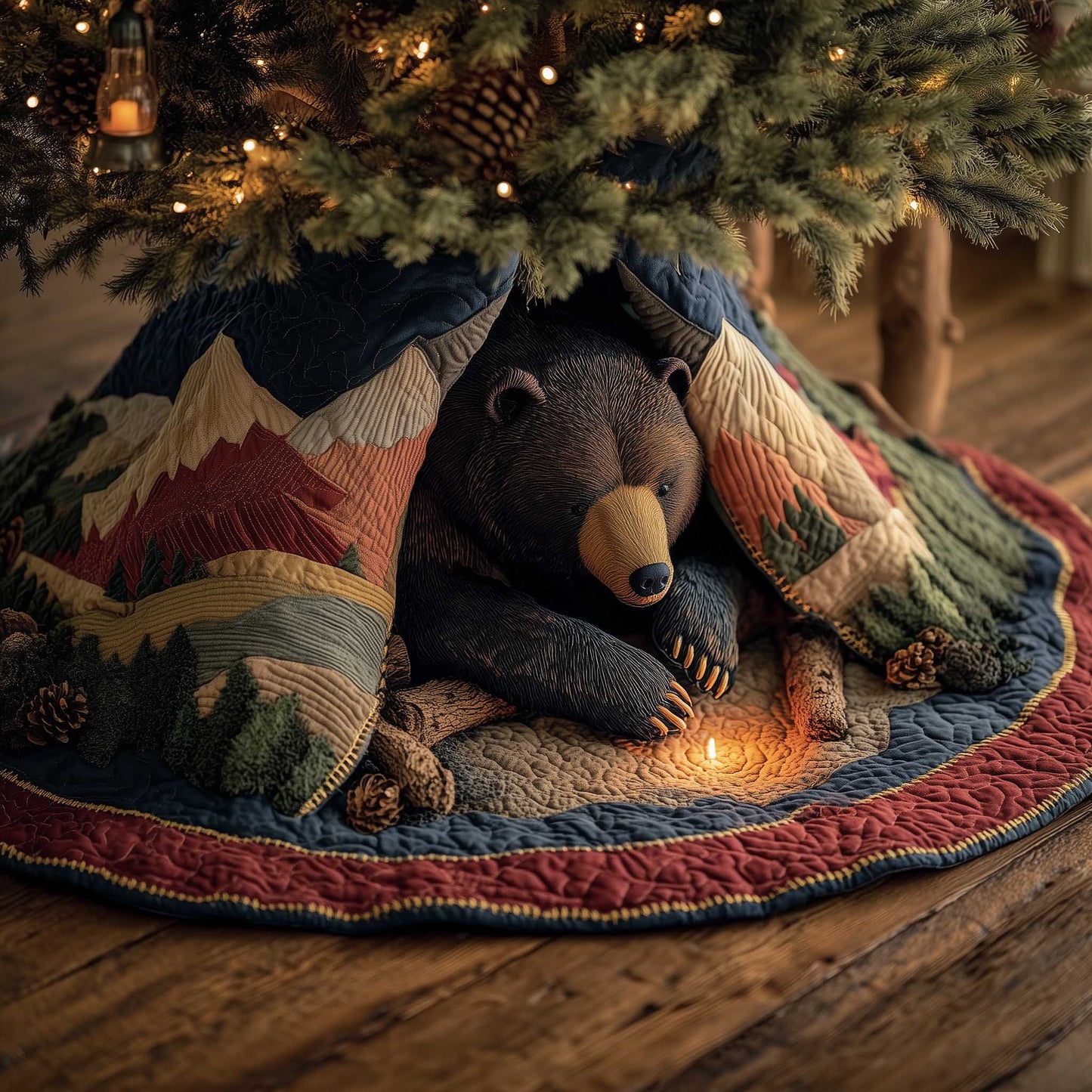 Wilderness Bear Quilted Tree Skirt GFTOMA6421