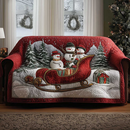 Snowman Lane Quilted Sofa Cover GFTOMA6434