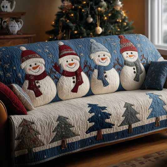 Snowman Lane Quilted Sofa Cover GFTOMA6437