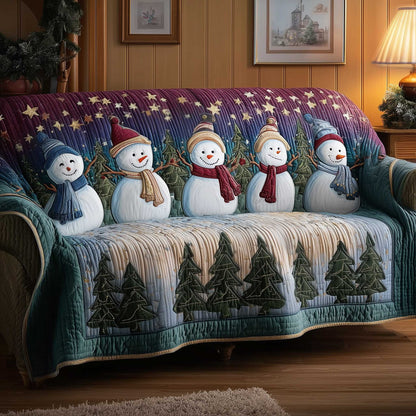 Snowman Lane Quilted Sofa Cover GFTOMA6438