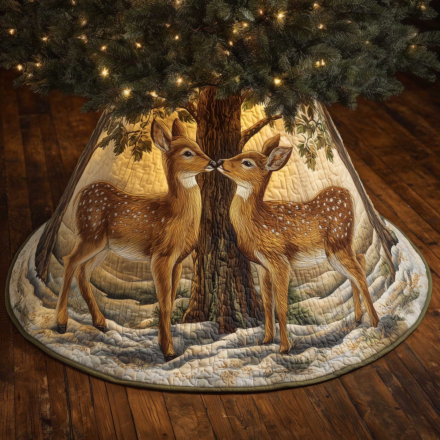 Deer Quilted Tree Skirt GFTOMA6463