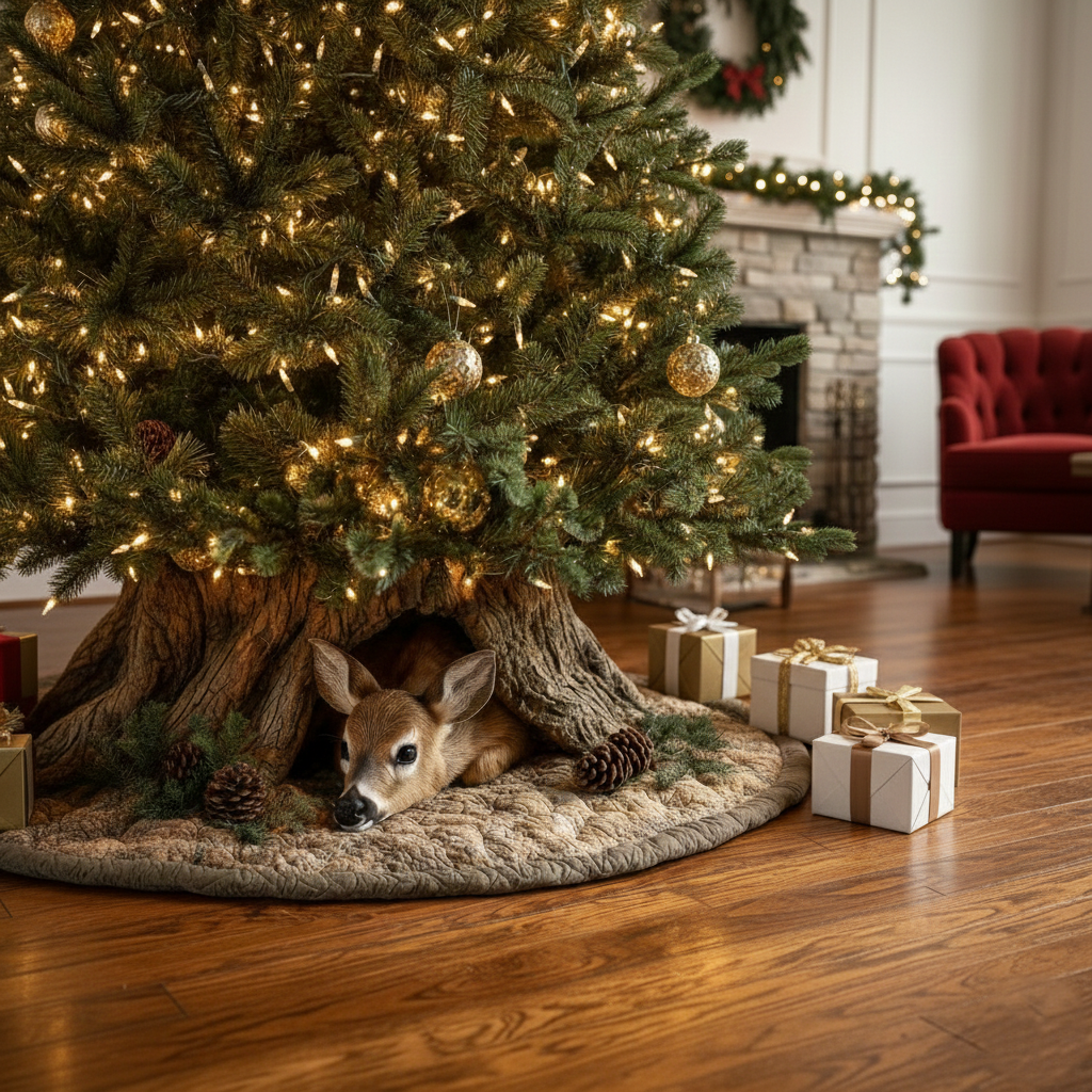 Deer Quilted Tree Skirt GFTOMA6466