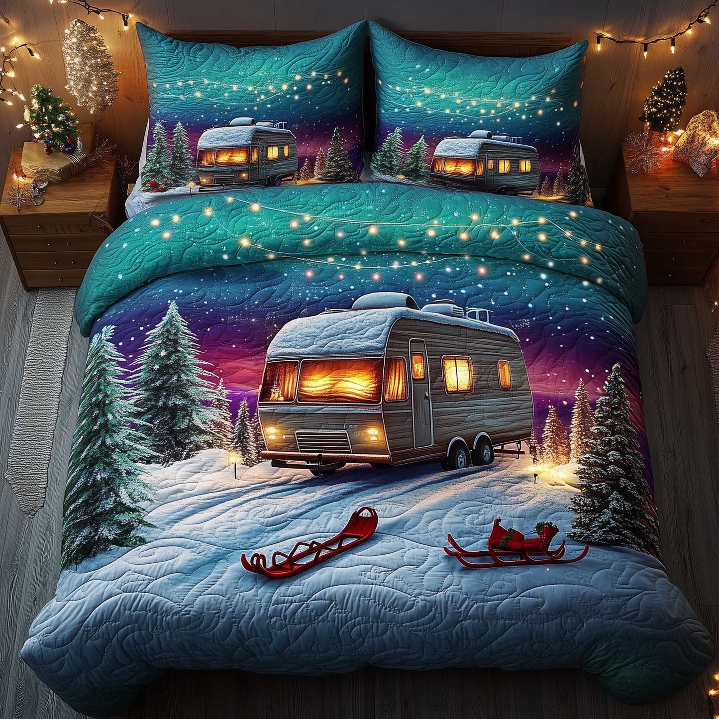 Snowy Camper Duvet Cover Set GFTOMA6469