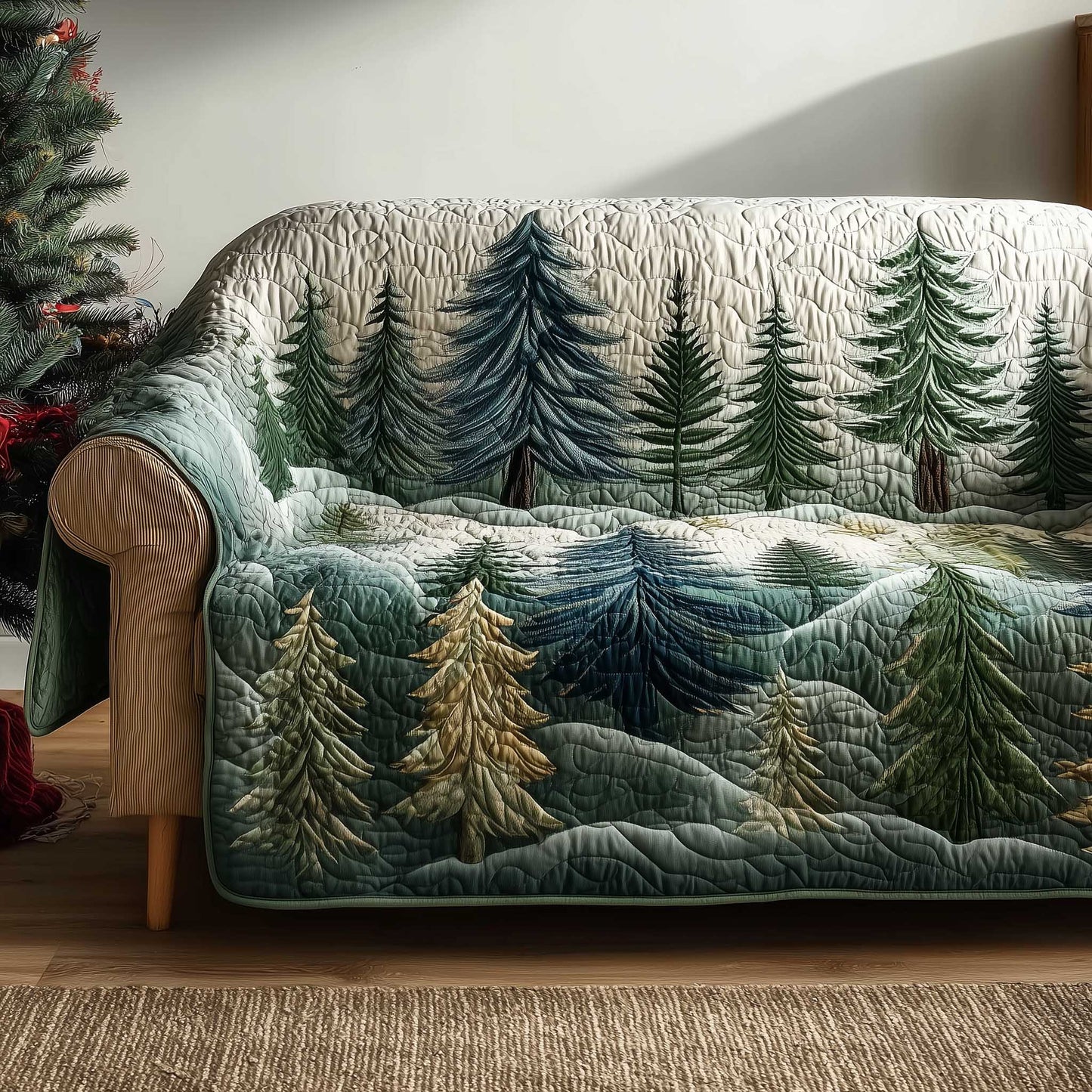 Forest Vibe Quilted Sofa Cover GFTOMA6490