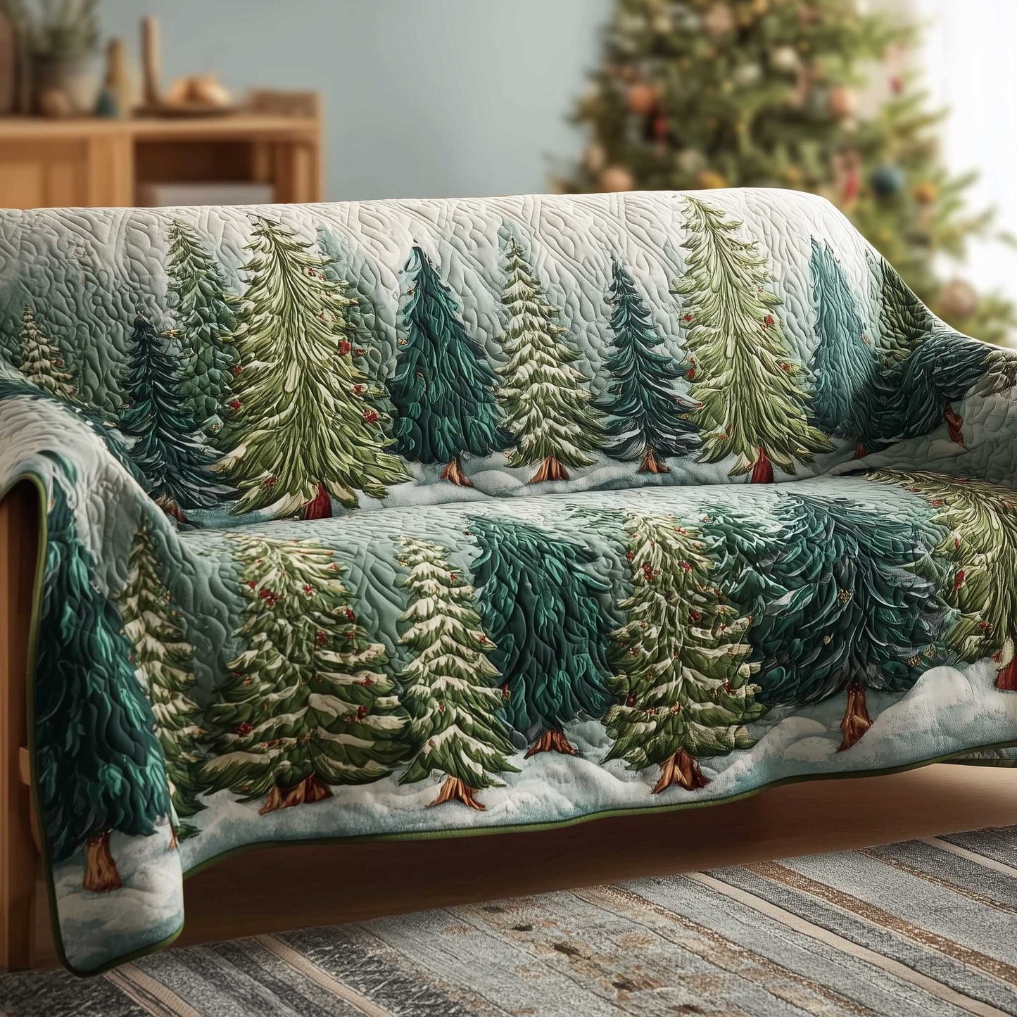 Forest Vibe Quilted Sofa Cover GFTOMA6493