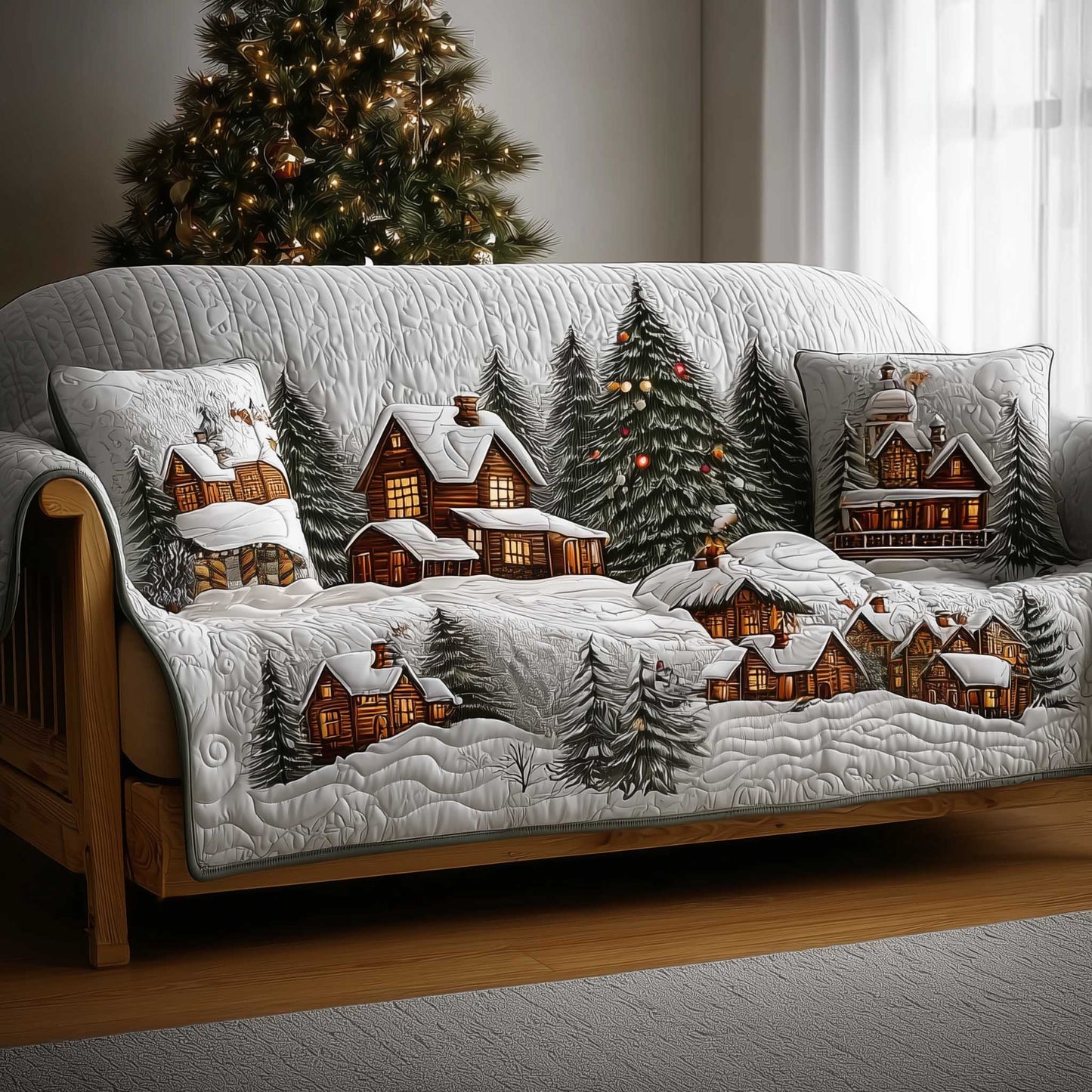 Winter Cabin Quilted Sofa Cover GFTOMA6500