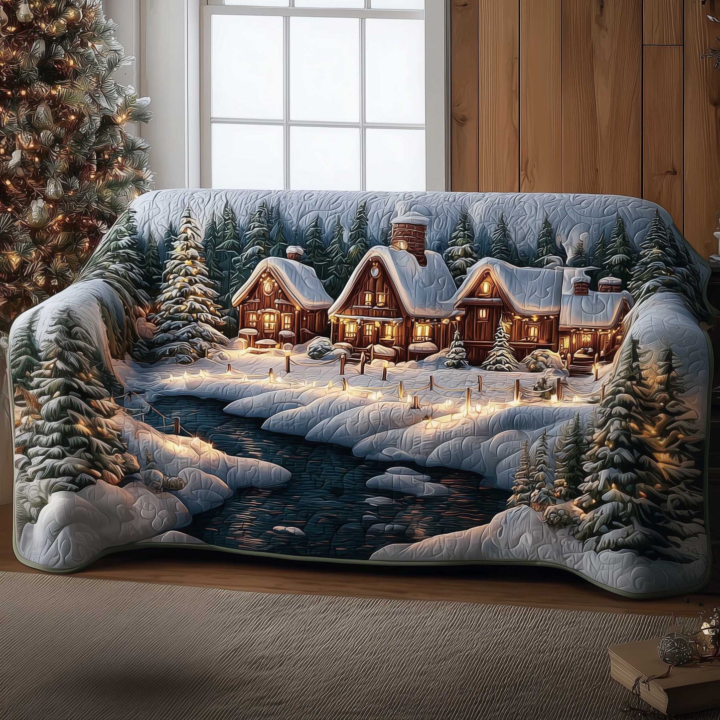 Winter Cabin Quilted Sofa Cover GFTOMA6501