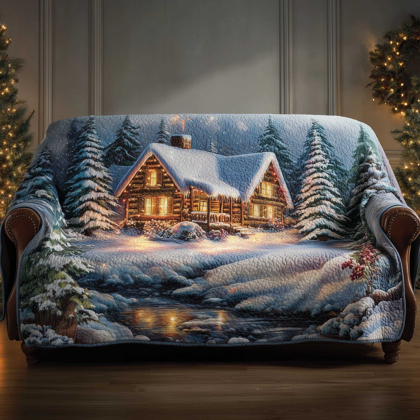 Winter Cabin Quilted Sofa Cover GFTOMA6502