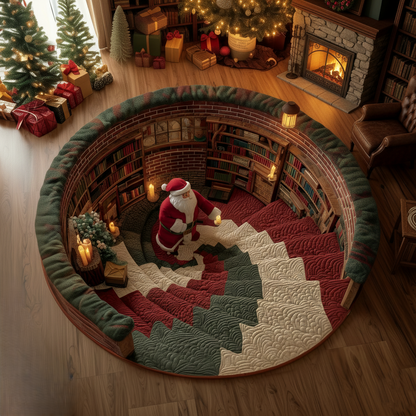 Jolly Santa Quilted Round Mat GFTOMA6506