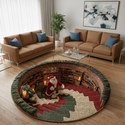 Jolly Santa Quilted Round Mat GFTOMA6506