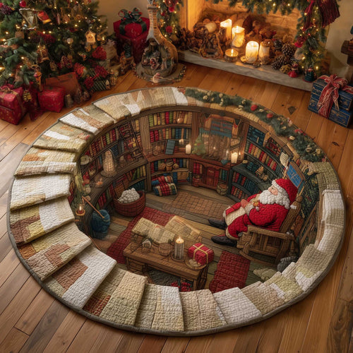 Jolly Santa Quilted Round Mat GFTOMA6514