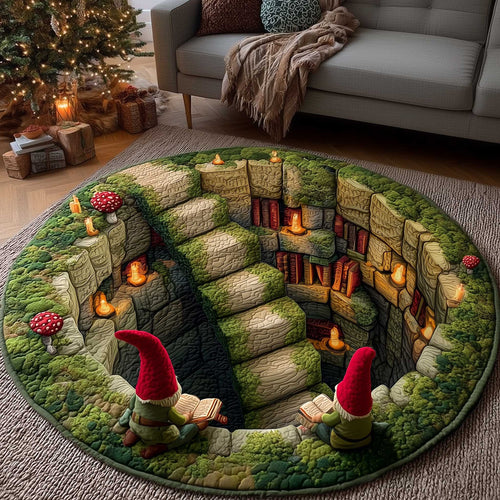 Snowy Gnome Quilted Round Mat GFTOMA6517